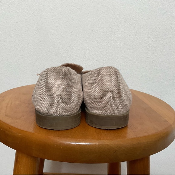 Tinstree Tan Canvas Pointed Toe Loafer with Belt Detail Size 8 Office Career - Picture 6 of 6